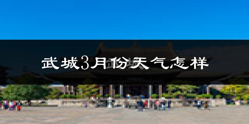 武城县3月份天气如何?冷热情况怎么样?