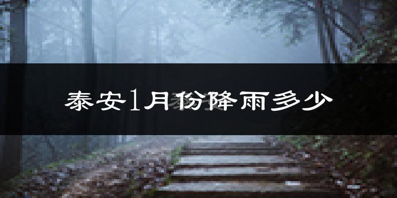 泰安1月份降雨多少?