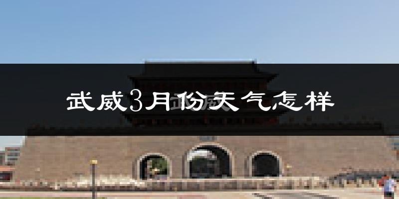武威市3月份天气如何?天气冷热情况分析