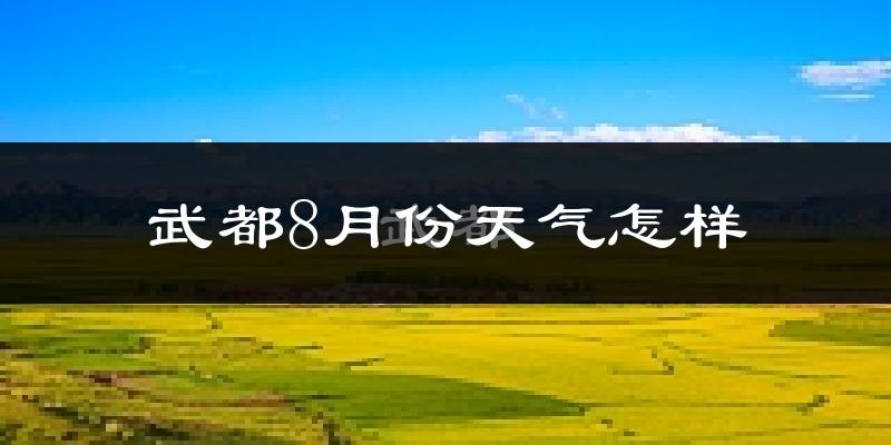 武都8月份天气怎样?武都八月热不热?