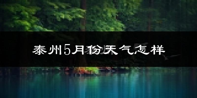 泰州5月份天气如何?热吗?