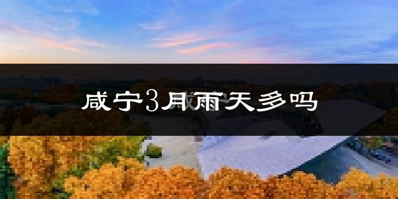 咸宁3月雨天多吗?