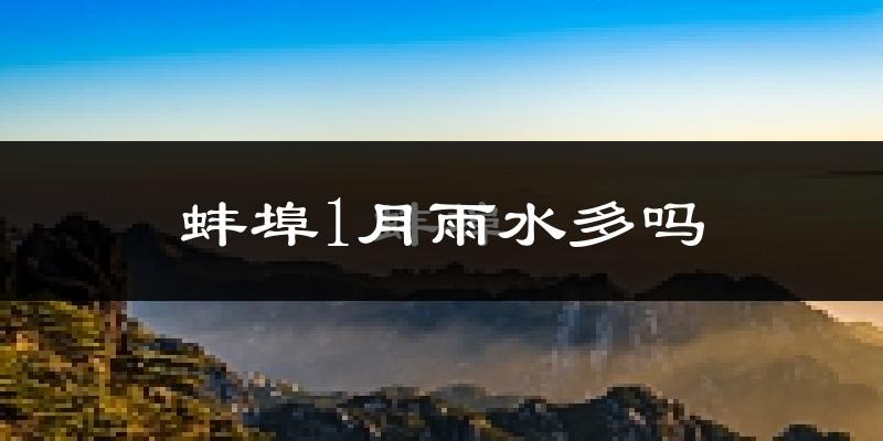 蚌埠1月雨水多吗?