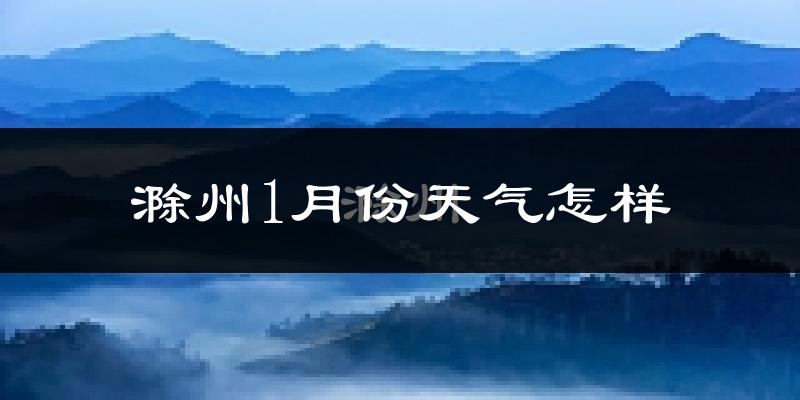 滁州市1月份天气如何?很冷吗?