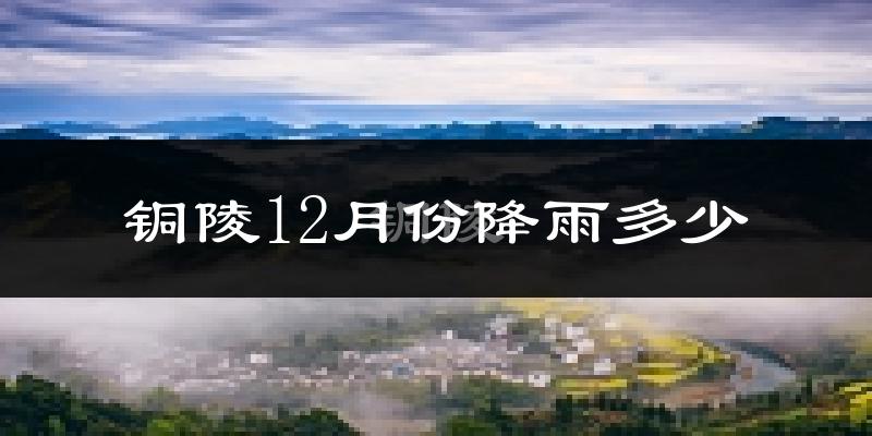 铜陵12月份降雨多少?